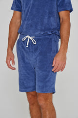 OTMAN – Straight cut cotton Bermuda shorts – Men – Royal blue