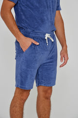 OTMAN – Straight cut cotton Bermuda shorts – Men – Royal blue
