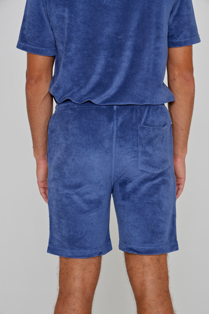OTMAN – Straight cut cotton Bermuda shorts – Men – Royal blue