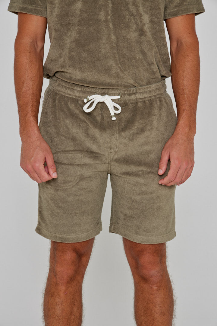OTMAN – Straight cut cotton Bermuda shorts – Men – Royal blue