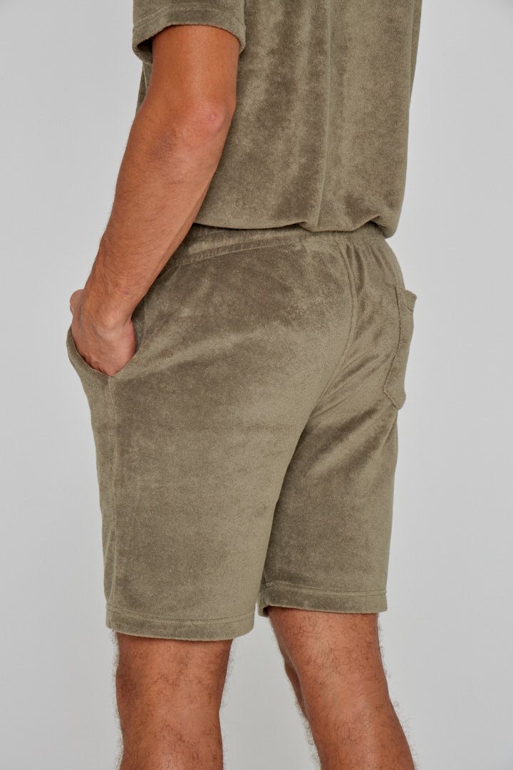 OTMAN – Straight cut cotton Bermuda shorts – Men – Royal blue