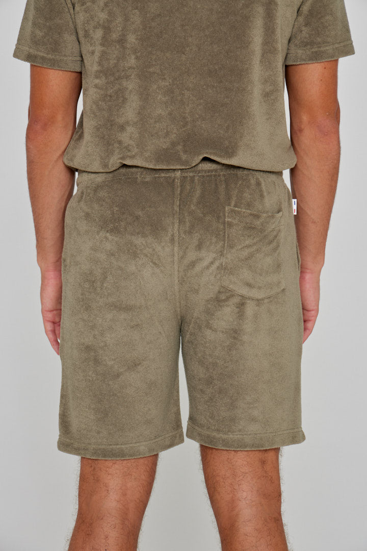 OTMAN – Straight cut cotton Bermuda shorts – Men – Royal blue