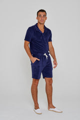 OTMAN – Straight cut cotton Bermuda shorts – Men – Royal blue