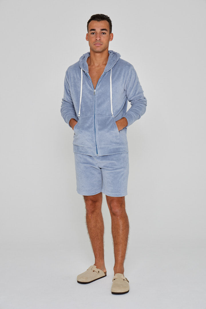 MILANO - Veste Capuche Zippé - Coupe Droite - Unisex - Gris Acier