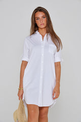 LAUREN – Linen Tunic 3/4 Sleeves Flared Cut – Women – Pink
