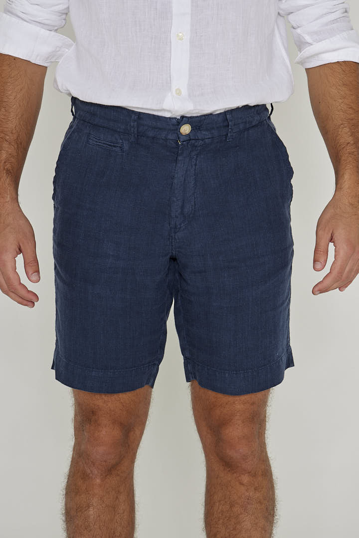 OTMAN – Straight cut cotton Bermuda shorts – Men – Khaki