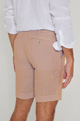 OTMANL – Bermuda Lin Coupe droite – Homme – Beige