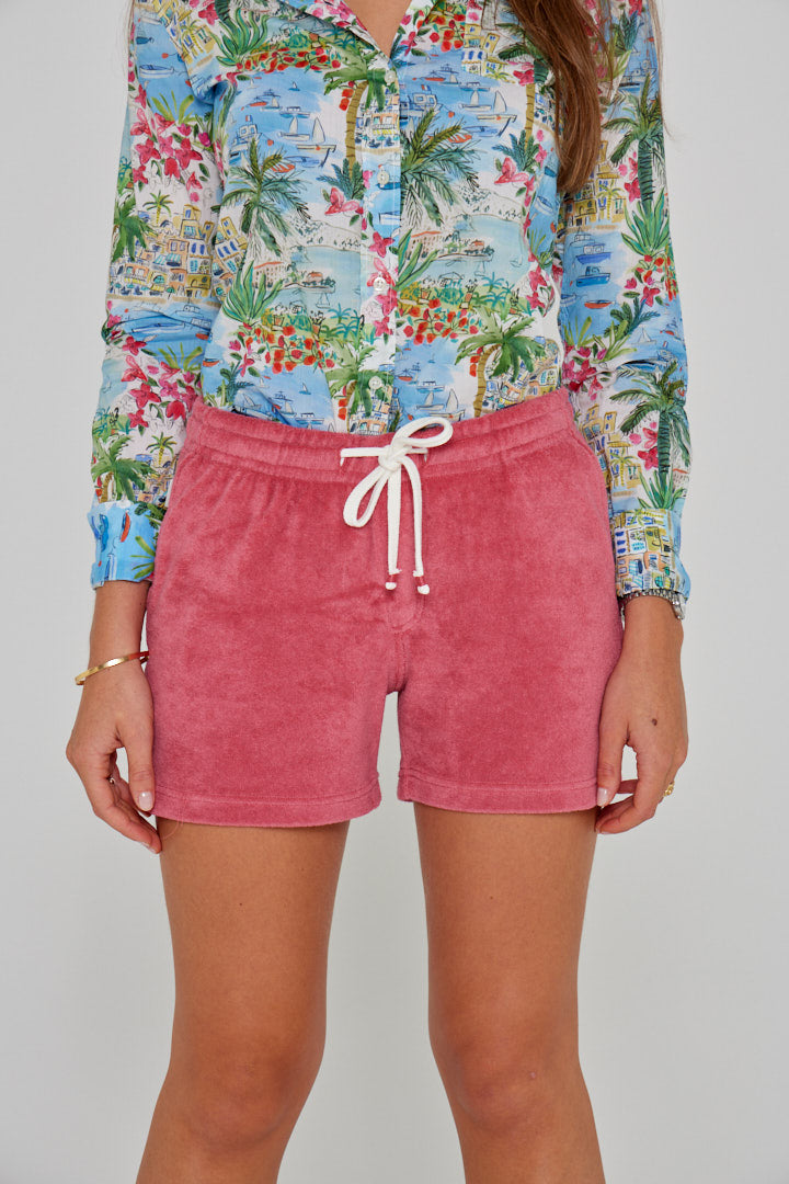 EMY – Stretch cotton shorts Slim fit – Women – Navy blue/Navy blue Gold