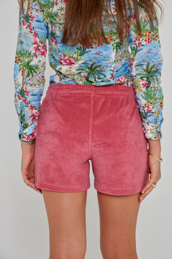 EMY – Stretch cotton shorts Slim fit – Women – Navy blue/Navy blue Gold