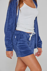 EMY – Stretch cotton shorts Slim fit – Women – Navy blue/Navy blue Gold